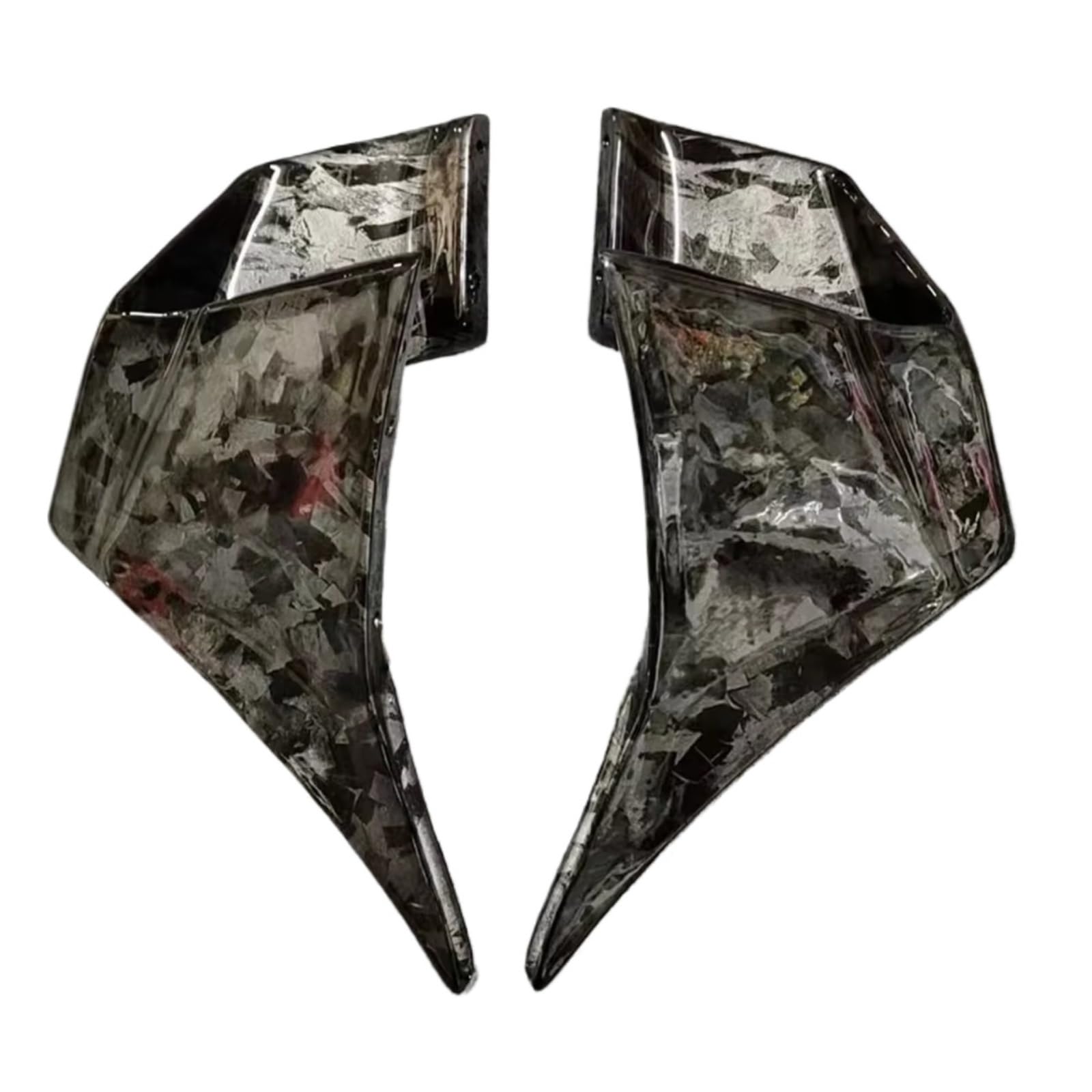 PQAWSFR Motorrad Spoilerlippe Für Ninja400 2018 2019 2020 2021 2022 2023 Motorrad Winglets Aerodynamische Seitenflügel Spoiler Verkleidung Motorrad Zubehör(Forged Carbon Paints) von PQAWSFR