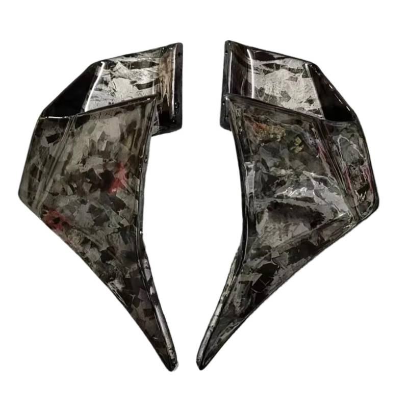 PQAWSFR Motorrad Spoilerlippe Für Ninja400 2018 2019 2020 2021 2022 2023 Motorrad Winglets Aerodynamische Seitenflügel Spoiler Verkleidung Motorrad Zubehör(Forged Carbon Paints) von PQAWSFR
