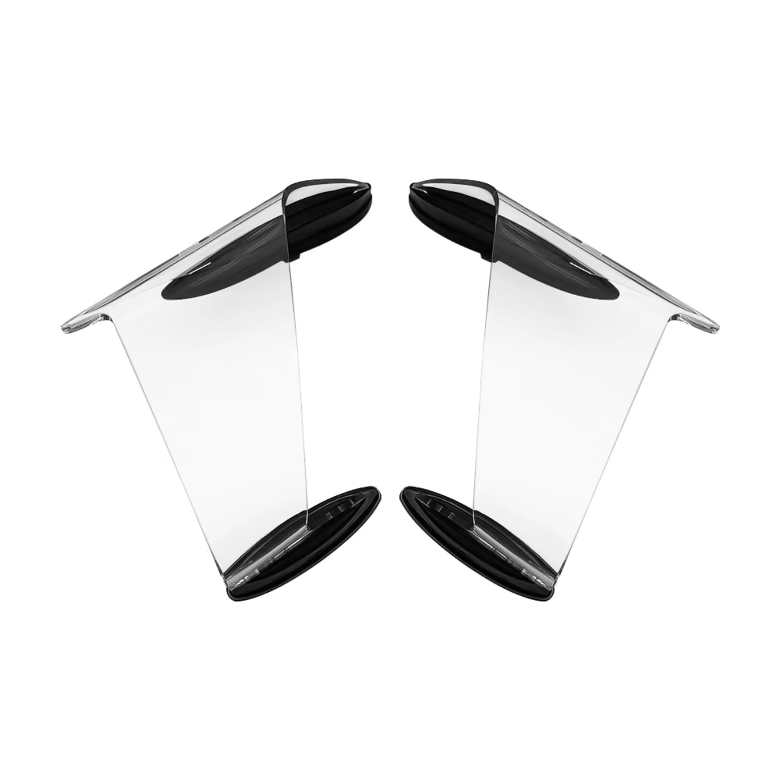 PQAWSFR Motorrad Spoilerlippe Kompatibel Mit Für ZX-10R Für ZX-10RR 2021–2024 Motorrad-Aerodynamik Fixiert Für Wing GP Racing Für Wing Side Lower Force Spoiler(Clear) von PQAWSFR