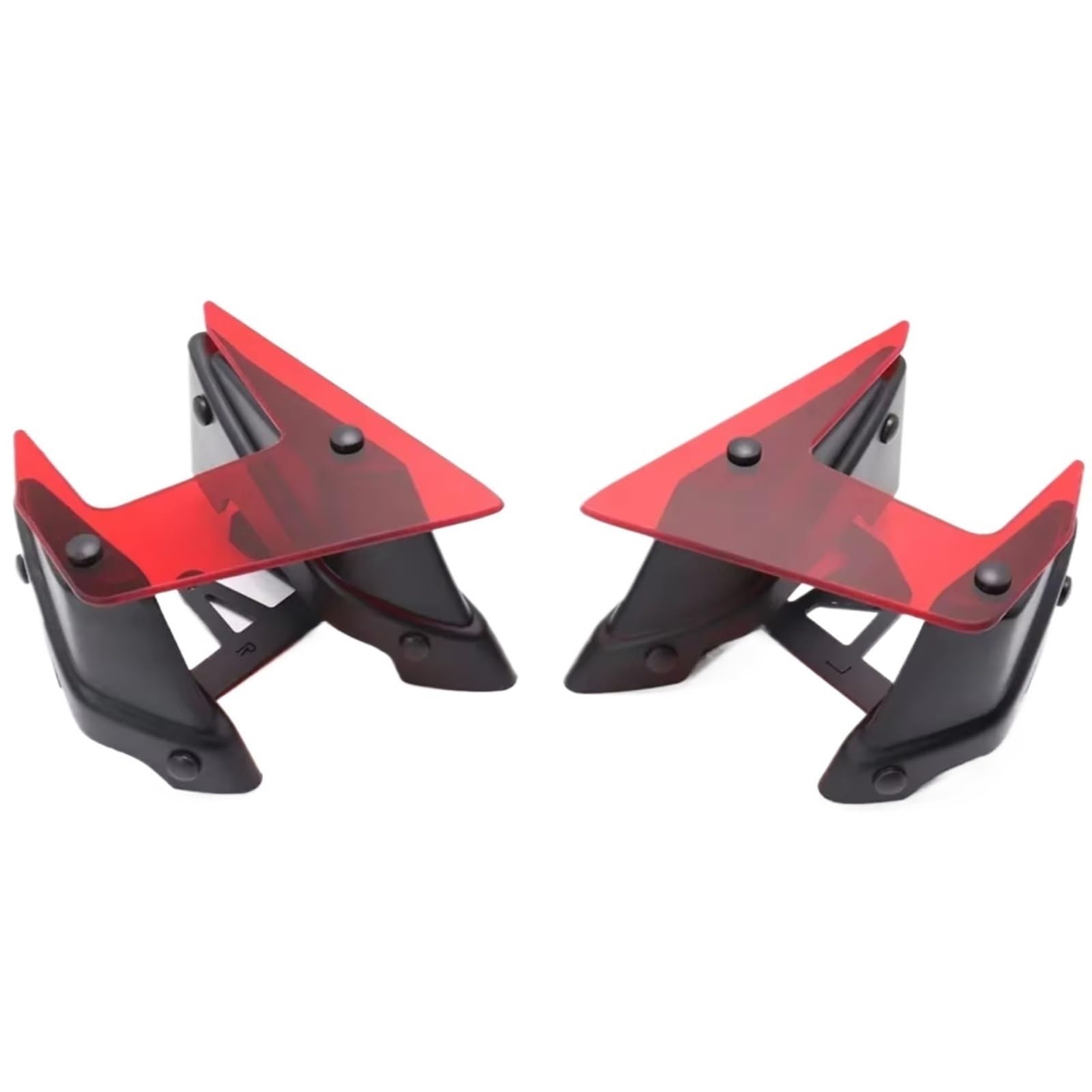 PQAWSFR Motorrad Spoilerlippe Kompatibel Mit Yamaha Für MT-09 2017–2020 Für MT-09 SP 2018–2020 Motorradteile Seitlicher Abtrieb Für Nackte Spoiler Feste Winglet-Verkleidung Für Flügel(Red) von PQAWSFR