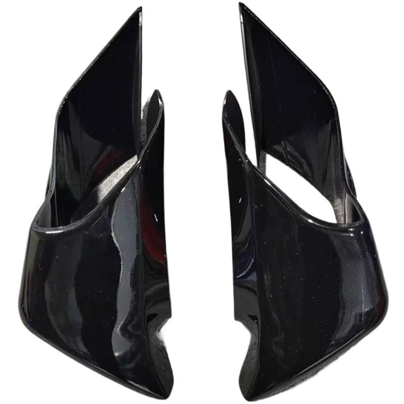 PQAWSFR Motorrad Spoilerlippe Kompatibel Mit Yamaha Für YZF-R3 2019–2023 Motorrad-Winglets Aerodynamisch Für Flügel-Kit Vorderseite Spoiler Zubehör Flossenverkleidung(Bright Black) von PQAWSFR