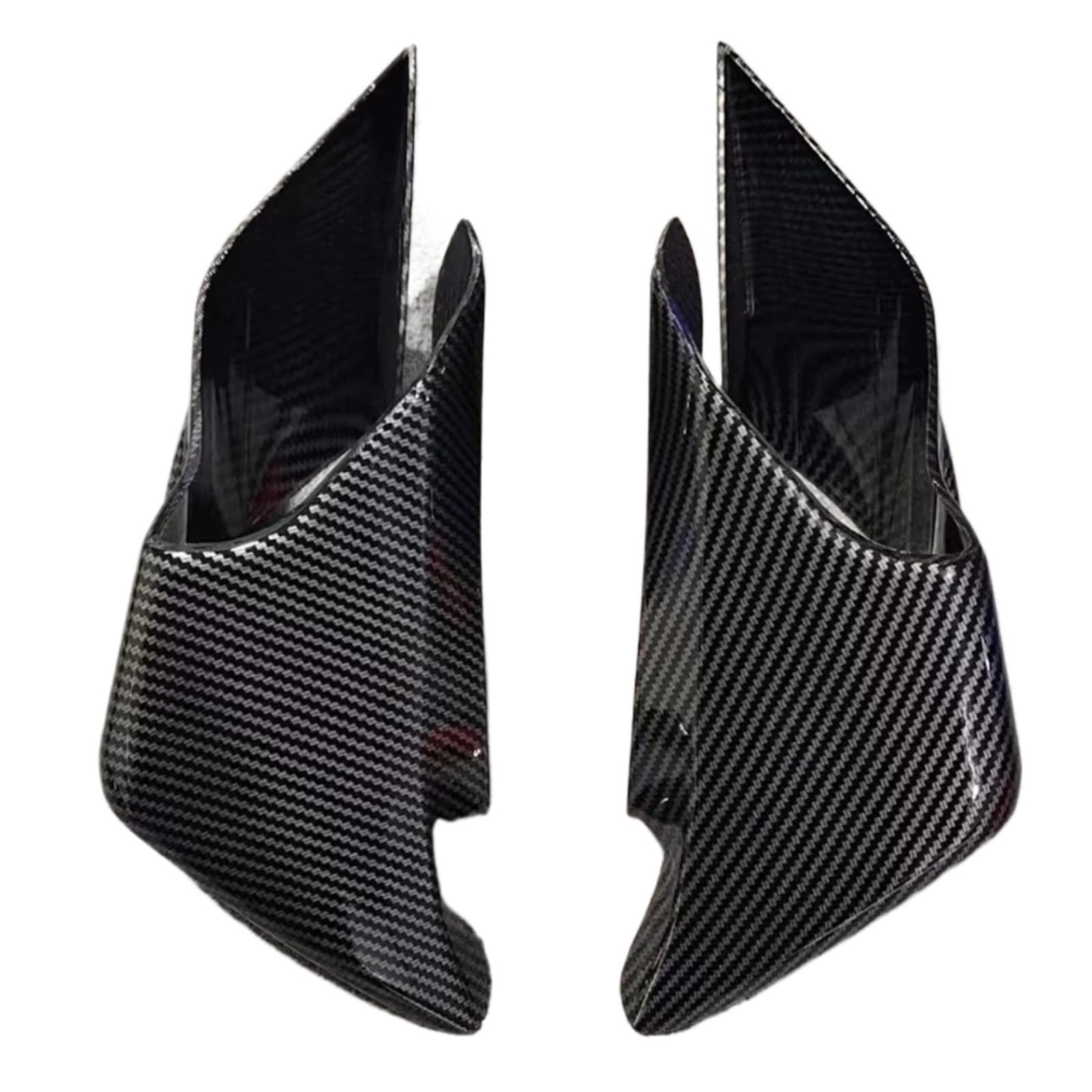 PQAWSFR Motorrad Spoilerlippe Kompatibel Mit Yamaha Für YZF-R3 2019–2023 Motorrad-Winglets Aerodynamisch Für Flügel-Kit Vorderseite Spoiler Zubehör Flossenverkleidung(Carbon Fiber Paint) von PQAWSFR