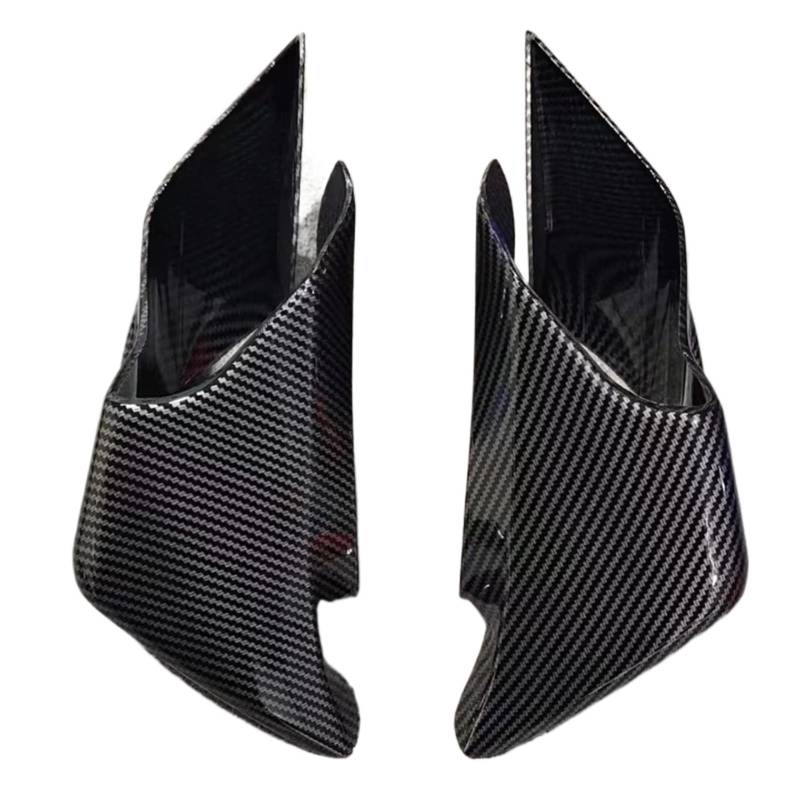 PQAWSFR Motorrad Spoilerlippe Kompatibel Mit Yamaha Für YZF-R3 2019–2023 Motorrad-Winglets Aerodynamisch Für Flügel-Kit Vorderseite Spoiler Zubehör Flossenverkleidung(Carbon Fiber Paint) von PQAWSFR