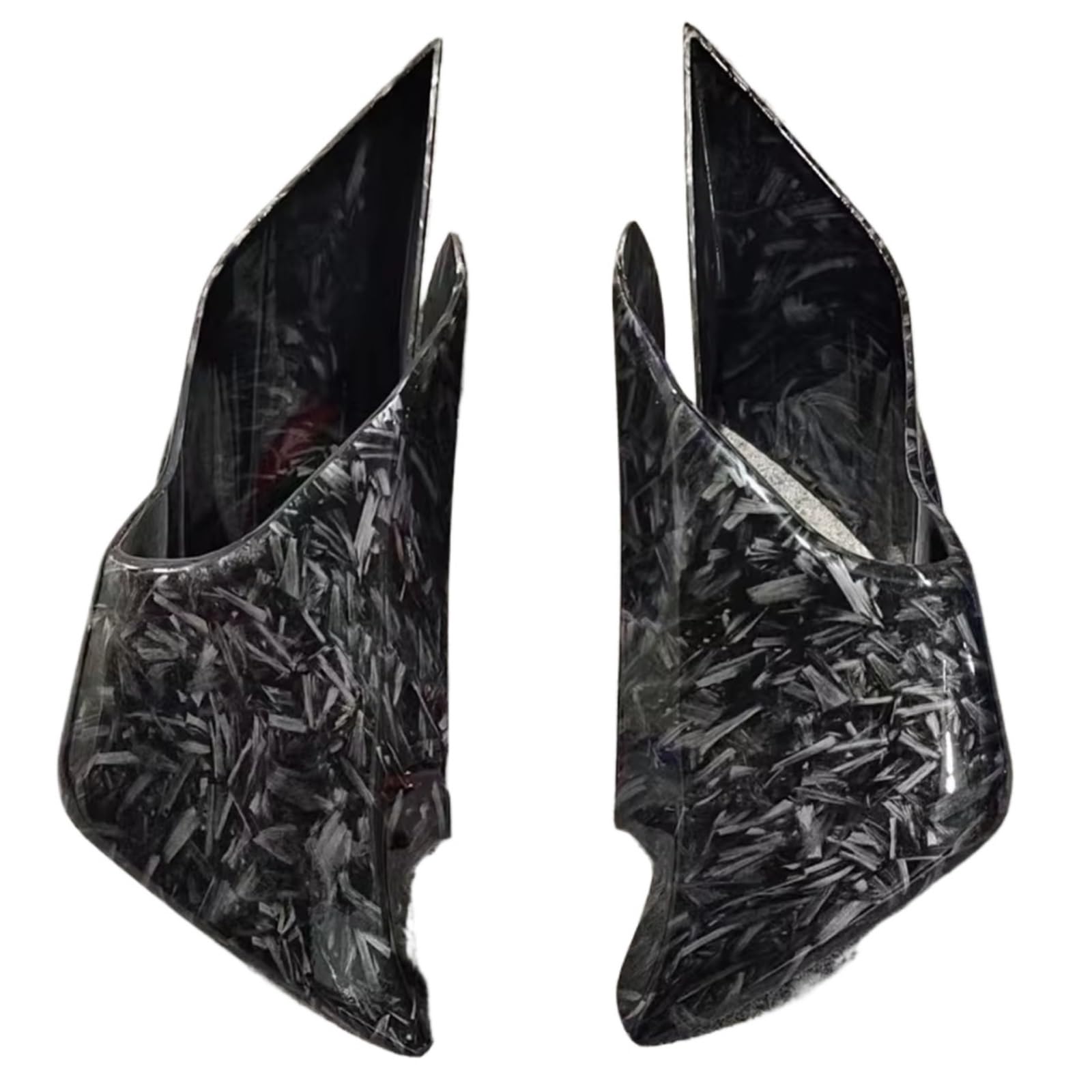 PQAWSFR Motorrad Spoilerlippe Kompatibel Mit Yamaha Für YZF-R3 2019–2023 Motorrad-Winglets Aerodynamisch Für Flügel-Kit Vorderseite Spoiler Zubehör Flossenverkleidung(Forged Carbon Paints) von PQAWSFR