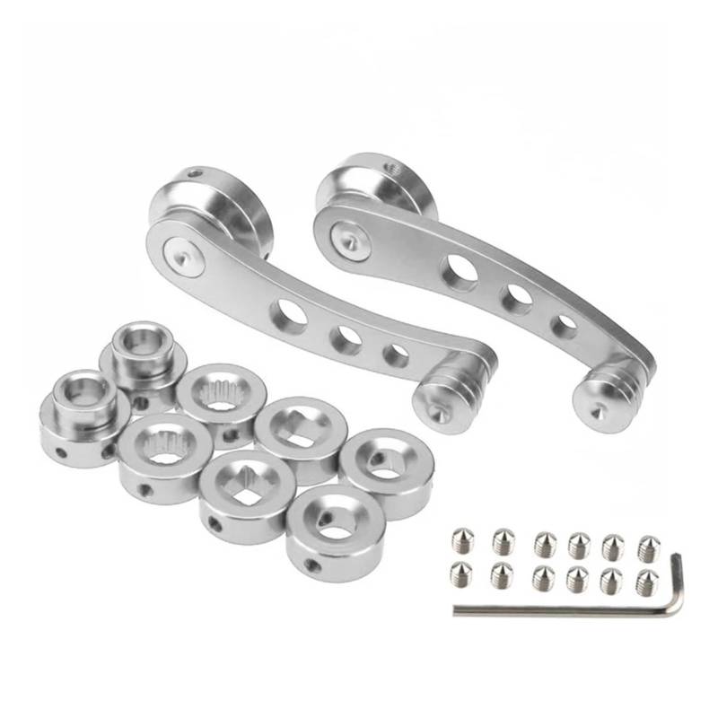 PQMIERA 1 Set Universal Auto Fenster Griff Wickler Heber Heber Fenster Griff Aluminium Legierung(Silver) von PQMIERA