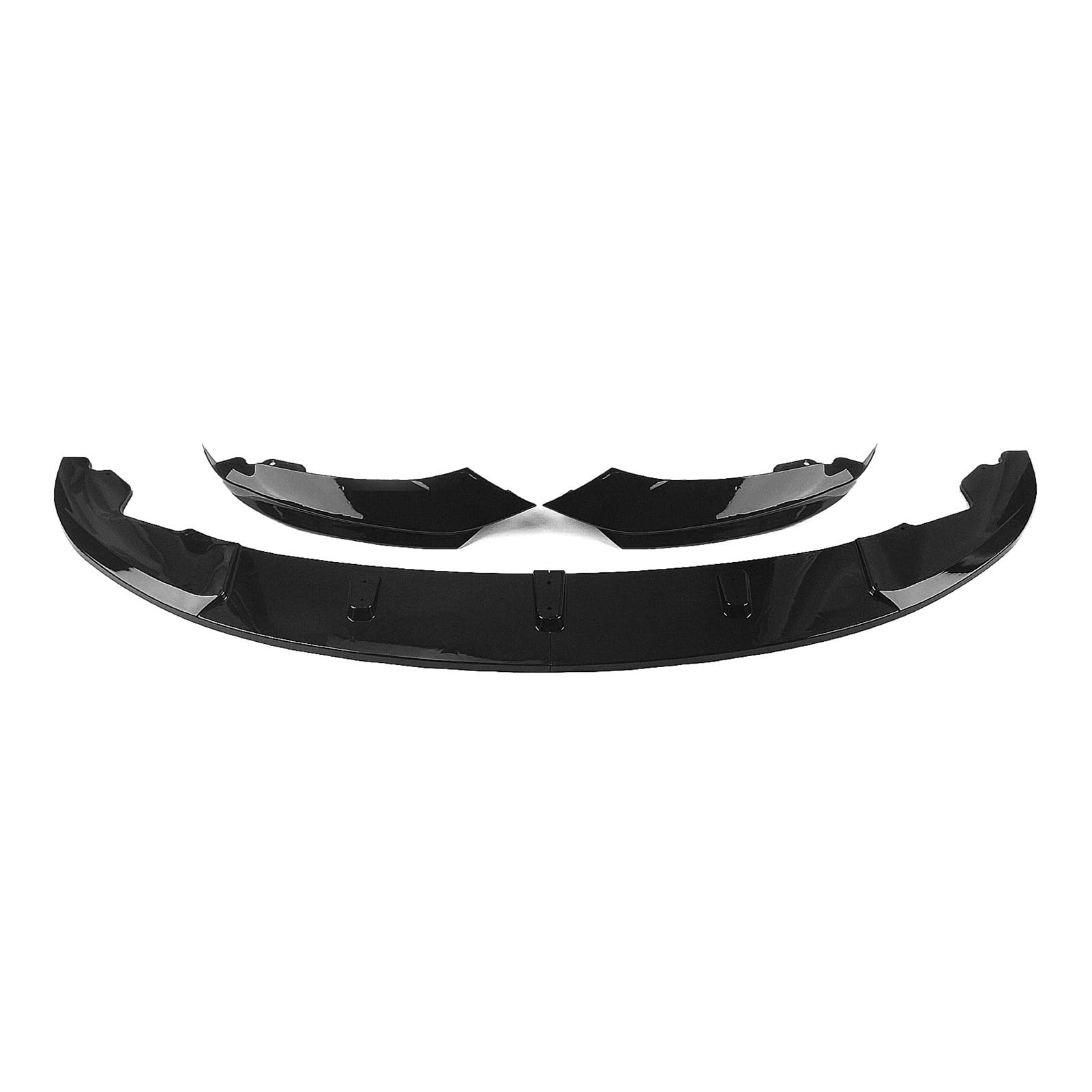 PQMIERA Auto-Frontstoßstangen-Spoilerlippe, kompatibel mit F32 F33 F36 4er-Serie M Sport 2014–2020 435i, glänzend schwarz/Kohlefaser-Optik, unterer Splitter(Glossy Black) von PQMIERA