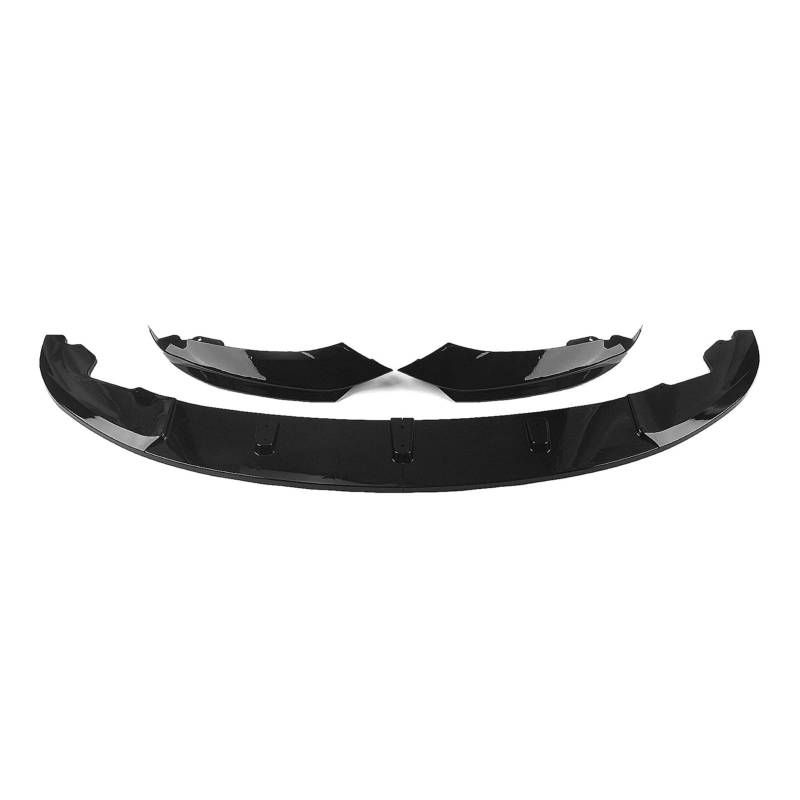 PQMIERA Auto-Frontstoßstangen-Spoilerlippe, kompatibel mit F32 F33 F36 4er-Serie M Sport 2014–2020 435i, glänzend schwarz/Kohlefaser-Optik, unterer Splitter(Glossy Black) von PQMIERA