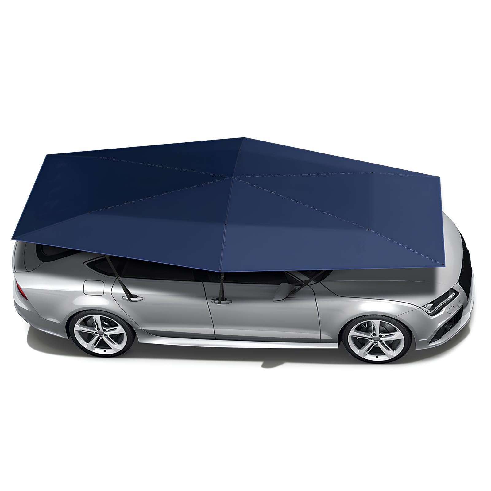 Auto-Zelt, Hydraulische Halbautomatik, Tragbarer Auto-Schirmzelt, Abnehmbarer Carport, Gefalteter Auto-Schutz, Sonnenschutz, Uv-Schutz, Winddichter Unterstand Im Freien Sonnenschirm(Blue,520cm) von PQPQLI