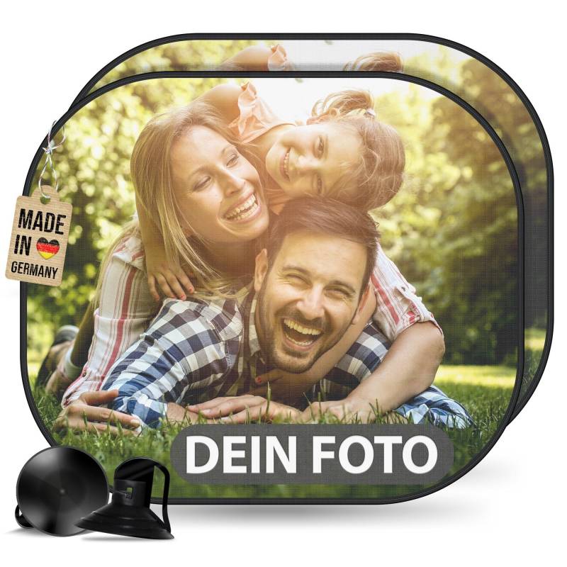 PR Print Royal Personalisierter Auto Sonnenschutz - 2er-Set - mit Foto und Name selbst gestalten - Sonnenblende fürs Auto, Personalisierte Geschenke, Kinder, Baby | Fotogeschenk von PR Print Royal