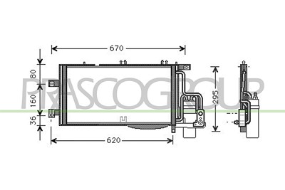 Prasco Kondensator, Klimaanlage [Hersteller-Nr. OP031C005] für Opel von PRASCO