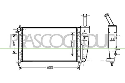 Prasco Kühler, Motorkühlung [Hersteller-Nr. FT133R006] für Fiat von PRASCO