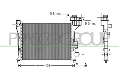 Prasco Kühler, Motorkühlung [Hersteller-Nr. ME320R001] für Mercedes-Benz von PRASCO