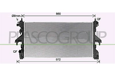 Prasco Kühler, Motorkühlung [Hersteller-Nr. FT932R002] für Citroën, Fiat von PRASCO