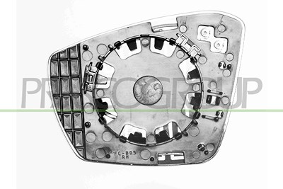 Prasco Spiegelglas, Außenspiegel [Hersteller-Nr. SK0307513] für Skoda von PRASCO