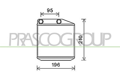 Prasco Wärmetauscher, Innenraumheizung [Hersteller-Nr. FT342H001] für Abarth, Alfa Romeo, Fiat, Opel, Vauxhall von PRASCO