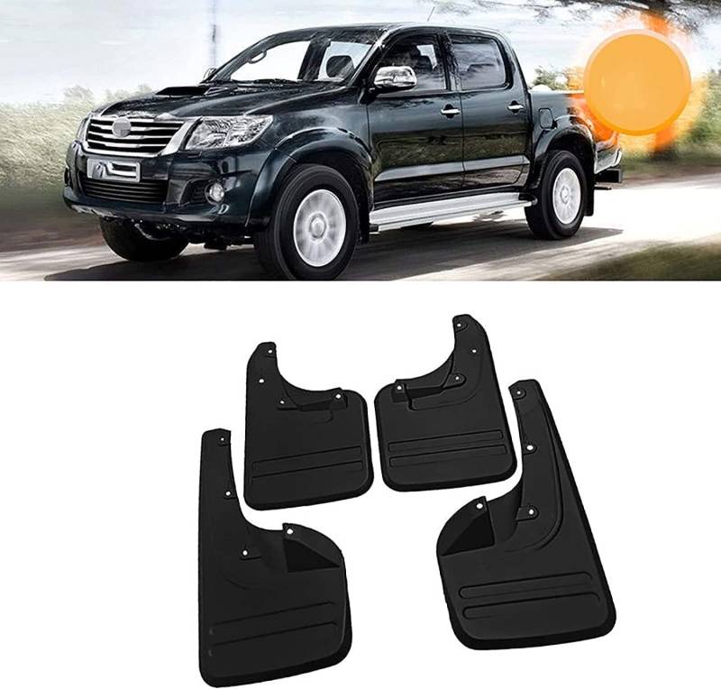 4 Stück Auto Schmutzfänger für Toyota Hilux Vigo 2005-2014, Vorne Hinten Spritzschutz Staubdicht Karosserieanbauteile Zubehör von PREB