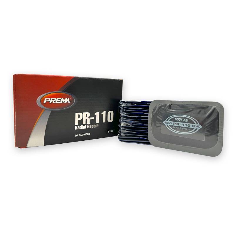 PREMA PR-110 Radialreifenflicken, 8,3 x 5,7 cm, selbstvulkanisierend, für Flache Reifen, universelle Passagierreifen und LKW, 20 Stück von PREMA