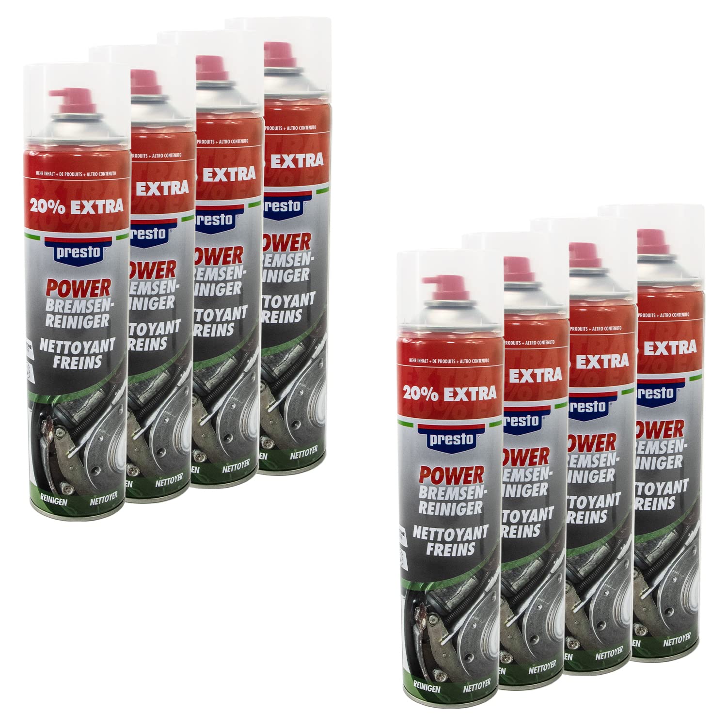 Bremsenreiniger Power Teilereiniger Spray Presto 307287 8 X 600 ml von PRESTO_bundle