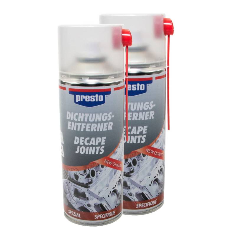 Dichtungsentferner Spray Dichtung Klebstoff & Öl Entferner Presto 157080 2 X 400 ml von PRESTO_bundle