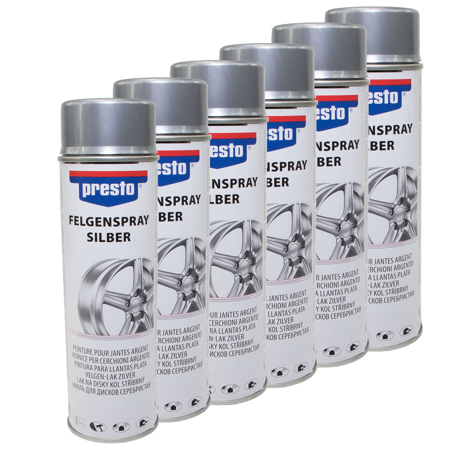 Felgenspray Silber Felgensilber Felgenlack Lackspray Presto 428924 6 X 500 ml Felgenspray Silber Felgensilber Felgenlack Lackspray Presto 428924 6 X 500 ml von PRESTO_bundle