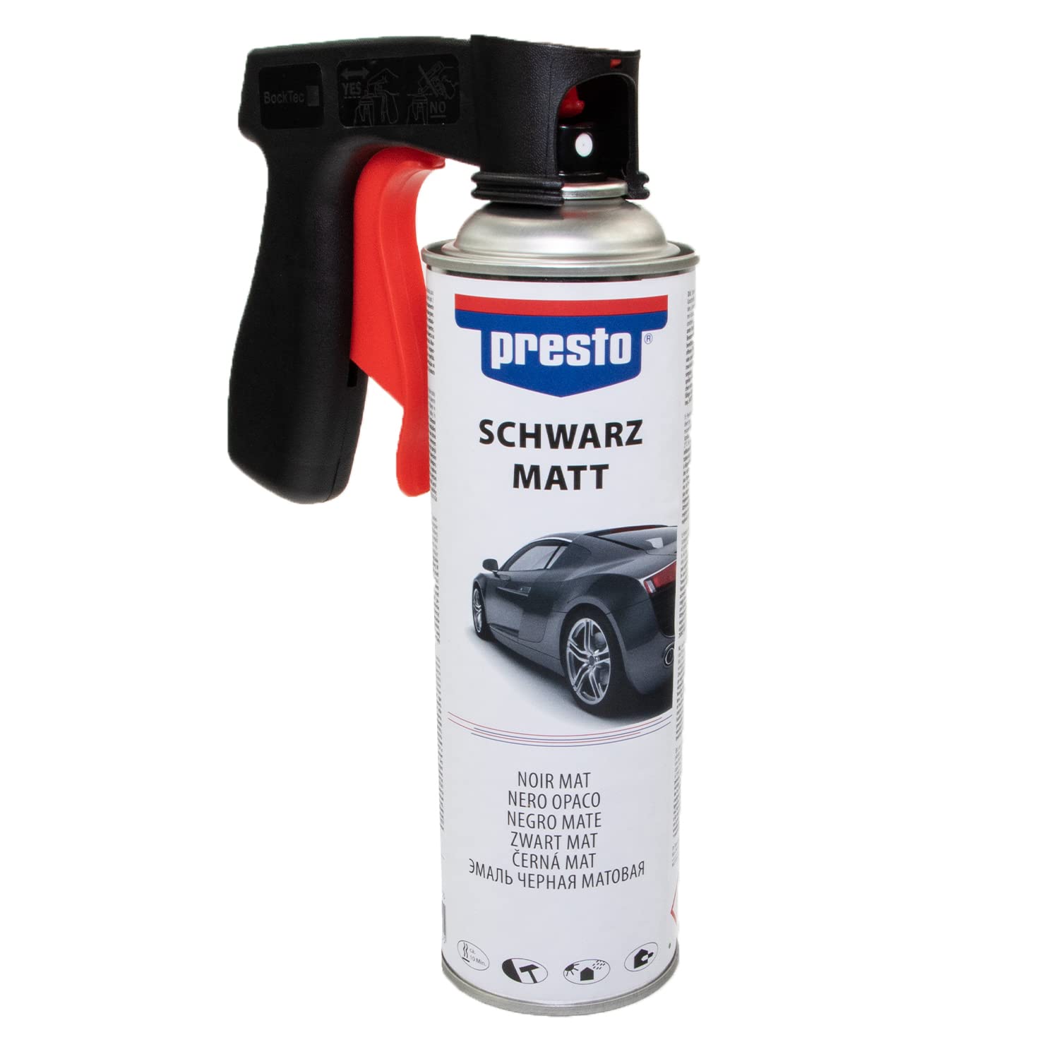 Felgenspray schwarz matt Lack Spray Presto 428955 500 ml mit Pistolengriff von PRESTO_bundle