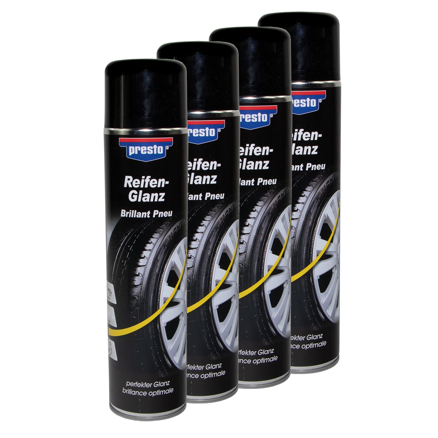 PRESTO_bundle Reifenglanz Spray Reifenpflege Schutz Glanz Versiegelung Presto 383458 4 X 600 ml PRESTO_bundle Reifenglanz Spray Reifenpflege Schutz Glanz Versiegelung Presto 383458 4 X 600 ml von PRESTO_bundle