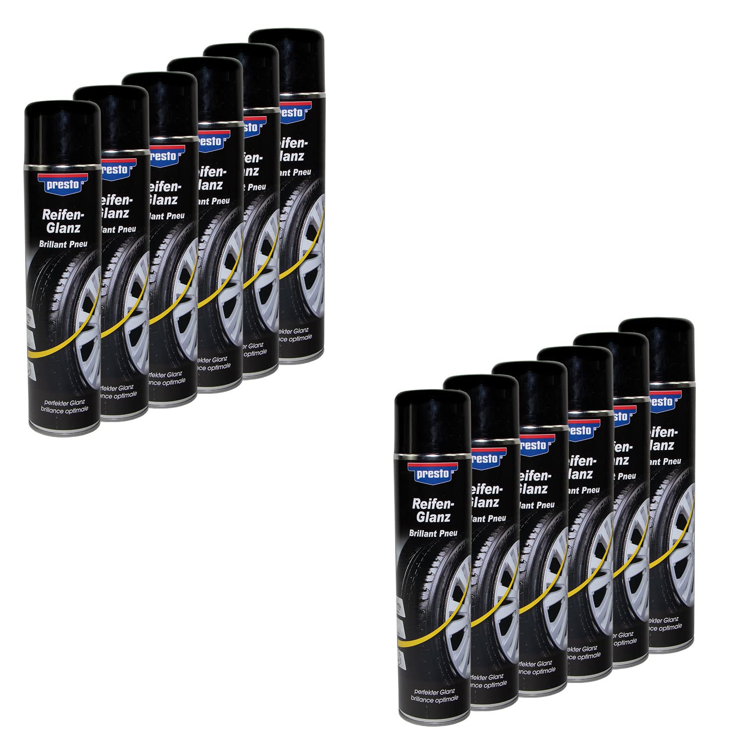 Reifenglanz Spray Reifenpflege Schutz Glanz Versiegelung Presto 383458 12 X 600 ml Reifenglanz Spray Reifenpflege Schutz Glanz Versiegelung Presto 383458 12 X 600 ml von PRESTO_bundle