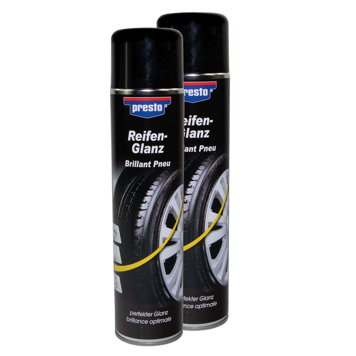 Reifenglanz Spray Reifenpflege Schutz Glanz Versiegelung Presto 383458 2 X 600 ml von PRESTO_bundle