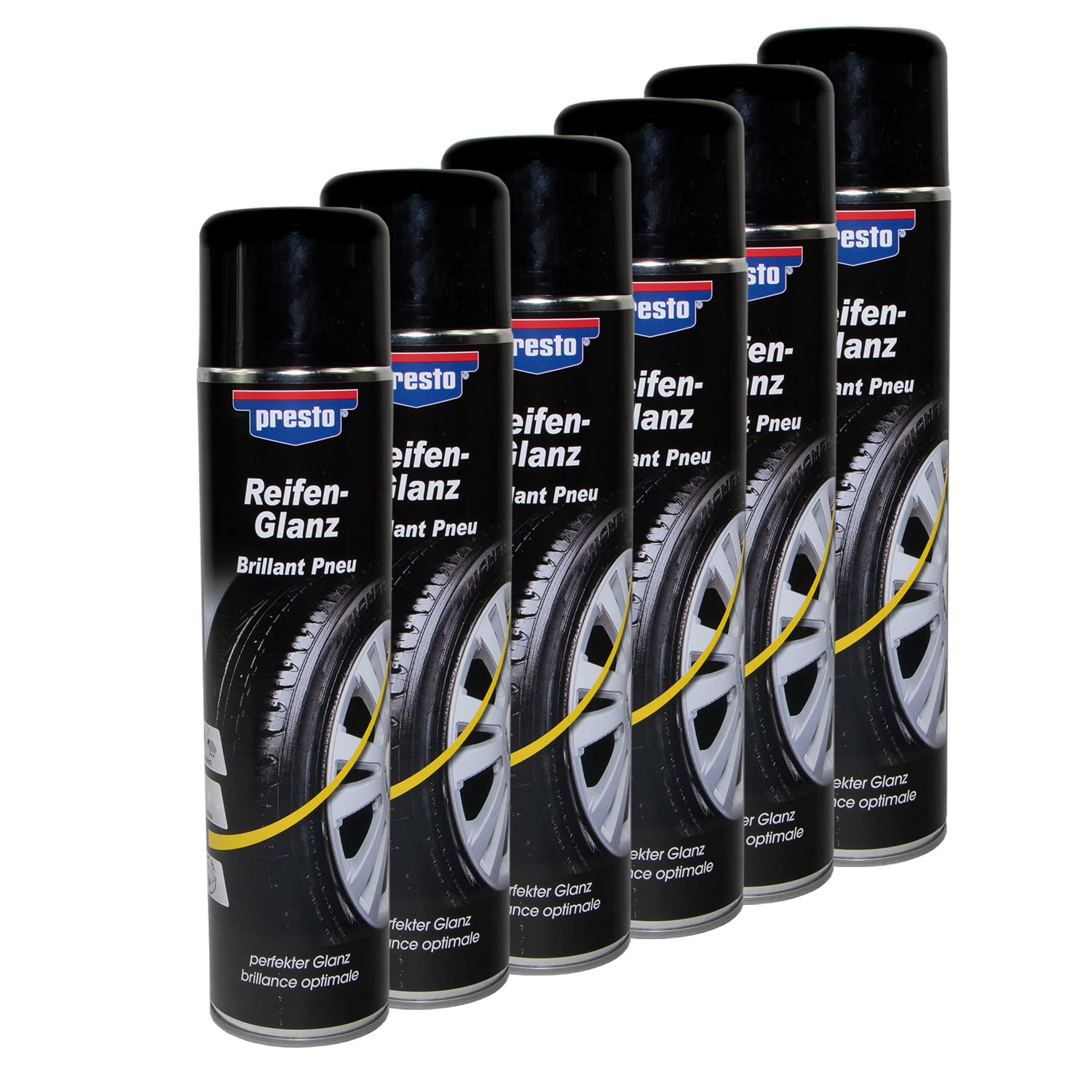 Reifenglanz Spray Reifenpflege Schutz Glanz Versiegelung Presto 383458 6 X 600 ml von PRESTO_bundle
