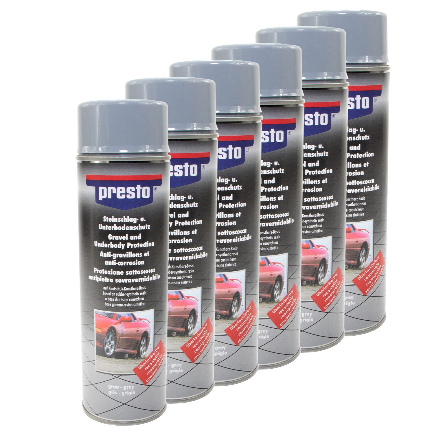 Steinschlag & Unterbodenschutz UBS Spray Hell Grau Presto 306031 6 X 500 ml Steinschlag & Unterbodenschutz UBS Spray Hell Grau Presto 306031 6 X 500 ml von PRESTO_bundle