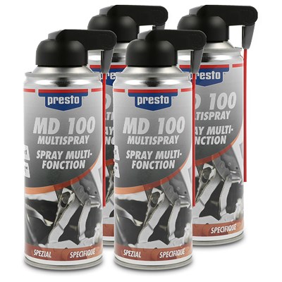 Presto 4x 400 ml MD 100 Multispray mit 2-wege Sprühkopf [Hersteller-Nr. 157165] von PRESTO