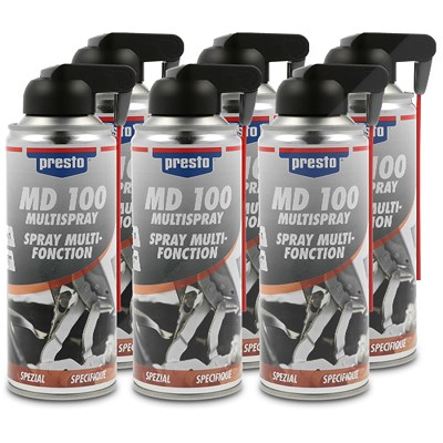 Presto 6x 400 ml MD 100 Multispray mit 2-wege Sprühkopf [Hersteller-Nr. 157165] von PRESTO
