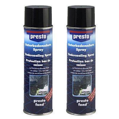 Presto 2x 500ml Unterbodenschutz Bitumen schwarz [Hersteller-Nr. 306017] von PRESTO