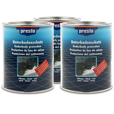 Presto 3x 1,3kg Unterbodenschutz Bitumen [Hersteller-Nr. 603253] von PRESTO