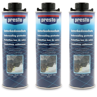 Presto 3x 1 L Unterbodenschutz Bitumen schwarz [Hersteller-Nr. 603239] von PRESTO