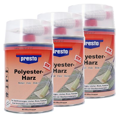 Presto 3x 1kg Polyesterharz [Hersteller-Nr. 600528] von PRESTO