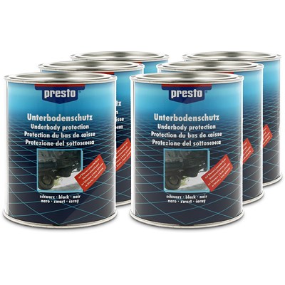 Presto 6x 1,3kg Unterbodenschutz Bitumen [Hersteller-Nr. 603253] von PRESTO