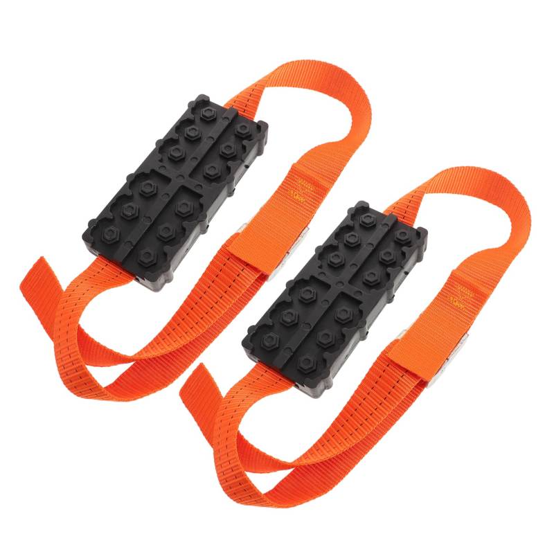 PRETYZOOM 1 Paar Fluchtbrett Rutschfeste Schlammreifen-traktionsbahn Schlammbrett Auto Schneereifen Traktionsmatte Rutschfeste Traktionsmatte Notfall-auto-tool Plastik Orange von PRETYZOOM