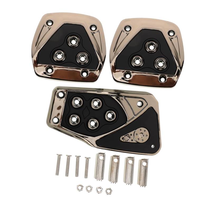 PRETYZOOM 1 Satz Autopedale Kupplungsfußpedale Autobremspedal Autopedalzubehör Bremspedalbaugruppe Pedal Universelle Gaspedale Automobilform Schwarzer Kunststoff + Edelstahl von PRETYZOOM