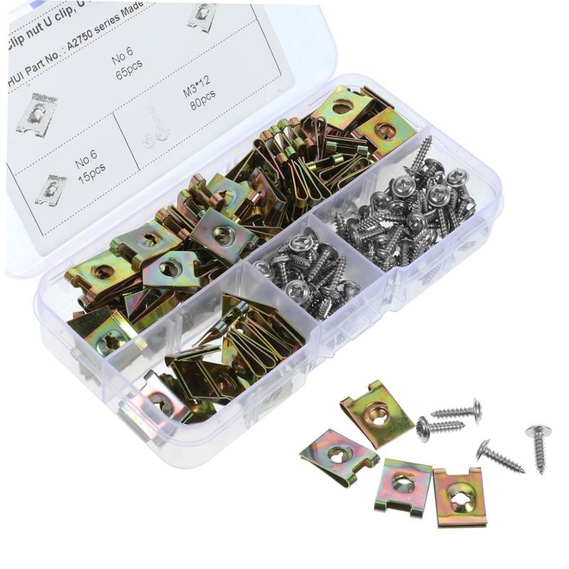 PRETYZOOM 1 Satz Befestigungselemente Entfernung Aluminium Türverkleidungs-Stoßstangenclip Stoßfängerclips Automobilhalterclips Autoclips Türverkleidungsclip Golden von PRETYZOOM