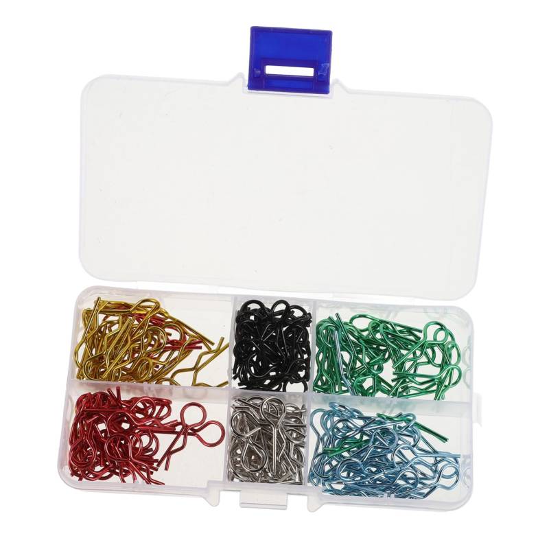 PRETYZOOM 1 Schachtel Körperclip Rc-Clips Rc-Autos-Clip Rc-Karosserie-Clip-Halterung Rc-Teile Und Zubehör Rc-Auto-Clips Kleiner Stift Für Rc-car Rc-Karosserie-Clips-stifte Rc-pins Metall von PRETYZOOM