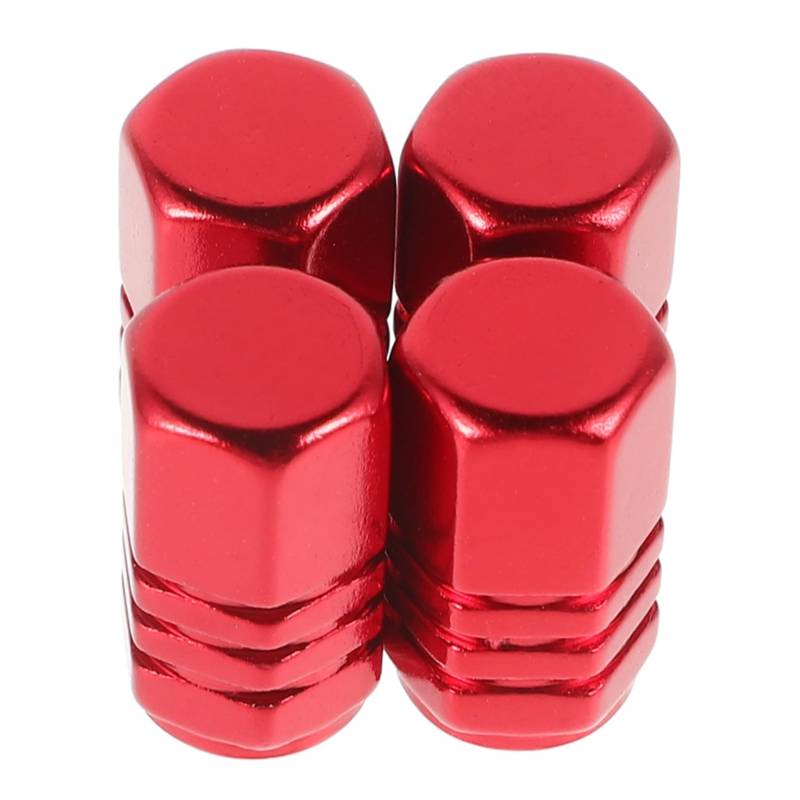 PRETYZOOM 1 Set Ventilkappe Reifenventil Staubkappen Reifenventilkappen Ventildeckel Ventilschaftabdeckungen Kappen Für Autoreifen Autozubehör Rote Aluminiumlegierung von PRETYZOOM