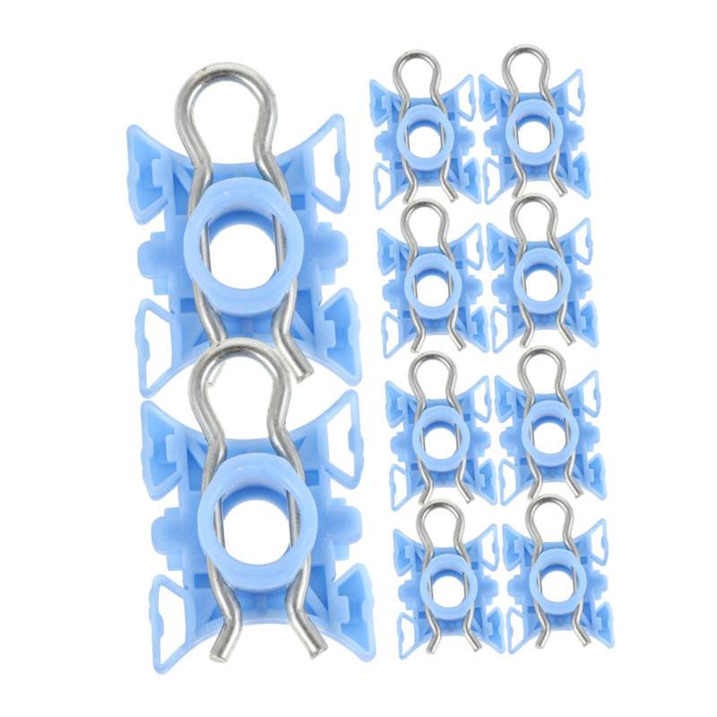 PRETYZOOM 10 Stück Autoglasschnalle Große Clips Fenster Für Abstandshalter Klasse Auto Hardware Schieberklemme Glasmontageclip Glasklemme Kunststoff Blau von PRETYZOOM