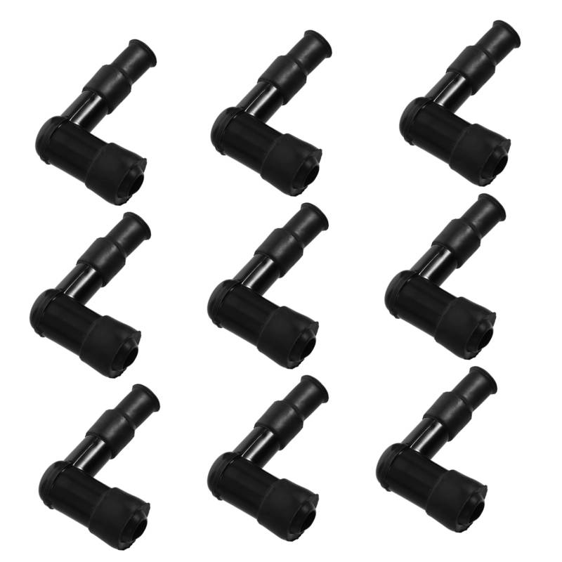 PRETYZOOM 10 Stück Hochdruckkappe Zündkerzenkappe Teil Stecker Motor Zündkerzenabdeckung Stiefel Zündkerzenkappen praktische Zündkerze Zubehör für Generatoren Gummi Black von PRETYZOOM