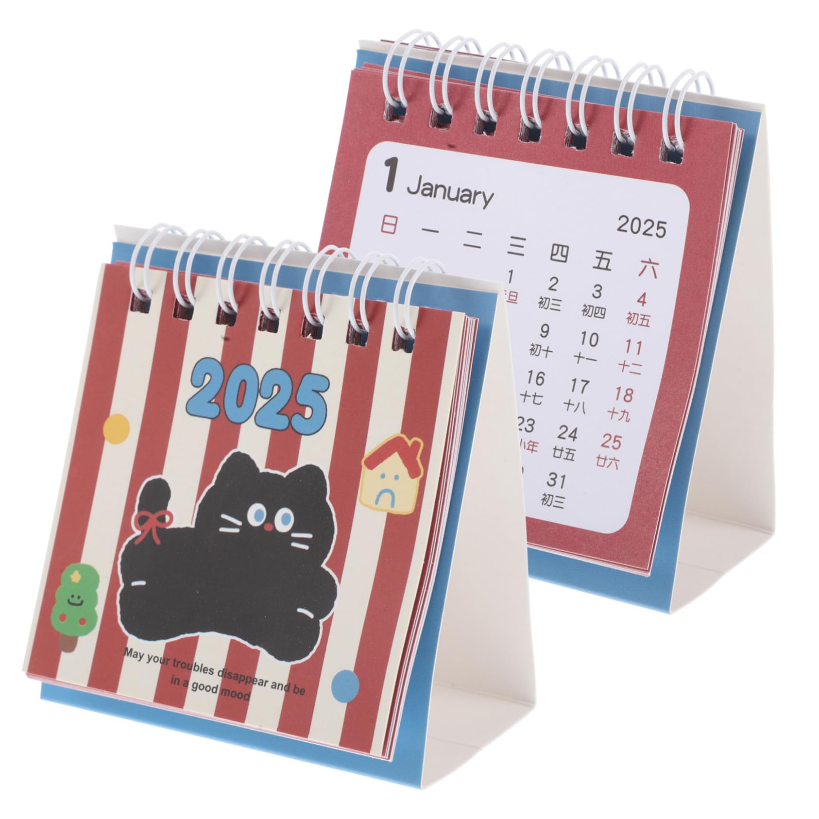 PRETYZOOM 2 Stück 2025 Süßer Kalender Desktop-Kalender Schreibtischkalender Mini-Schreibtisch Monatlicher Kalender Kalenderständer Für Den Schreibtisch Flip-Kalender-ständer Papier PRETYZOOM 2 Stück 2025 Süßer Kalender Desktop-Kalender Schreibtischkalender Mini-Schreibtisch Monatlicher Kalender Kalenderständer Für Den Schreibtisch Flip-Kalender-ständer Papier von PRETYZOOM