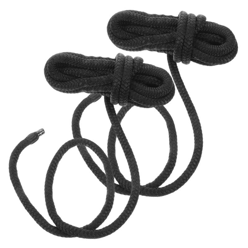 PRETYZOOM 2 Stück Bootsschleppseil Dockbinder Marine Tritoon-bootsseil Docklinien Für Boote Meeresseil Ankerseil Schwarzes Seil Im Freien Zubehörschnurseil Bootsanlegeseil Seile Black Nylon von PRETYZOOM