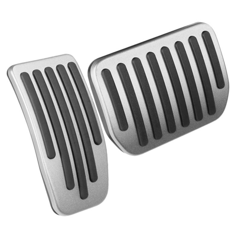 PRETYZOOM 2 Stück Fußpedaldekoration Bremse auto pedal Kraftstoffpedalabdeckungen Unterlage Pads Fußpedalabdeckungen Gaspedalabdeckungen Aluminiumlegierung Silver von PRETYZOOM