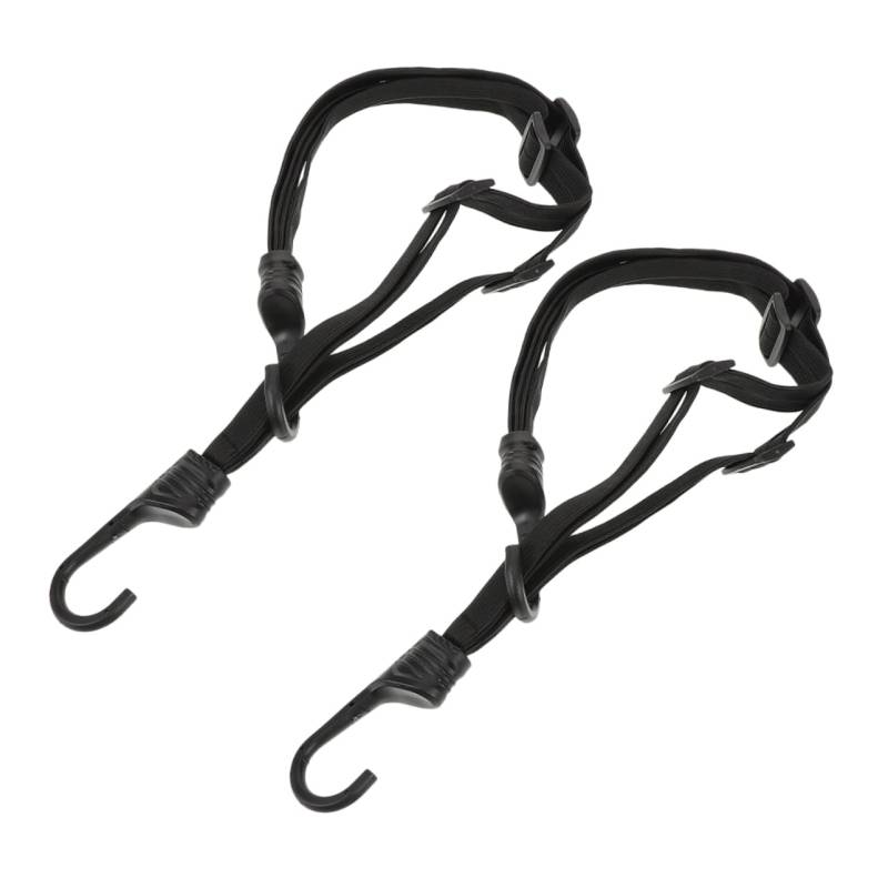 PRETYZOOM 2 Stück Gurt Elastische Kordel Motorradhelm Gepäckseil Motorradgepäckgurt Motorradhelmschloss Elastischer Bindegurt Motorradhelmgurt Autogepäckseil Gummi Schwarz von PRETYZOOM