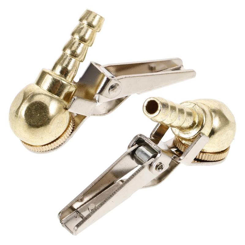 PRETYZOOM 2 Stücke Reifen Air Clip Auto Chuck Lock Schlauch Kompressor Reifen Inflator Reifen Goldene Kupfer von PRETYZOOM