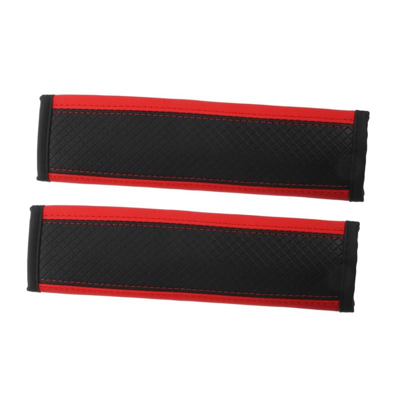 PRETYZOOM 2 Stücke Schulterpolster Abdeckung Schutzpolster Soft Strap Komfort Universal Sitzgurt Gürtelkissen Autozubehör Halter Schwarz Pu von PRETYZOOM